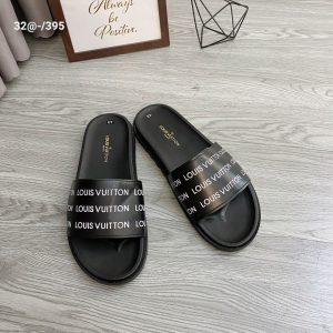 Dép da nam quai ngang trơn in chữ - Xưởng sỉ giày Đại Hùng